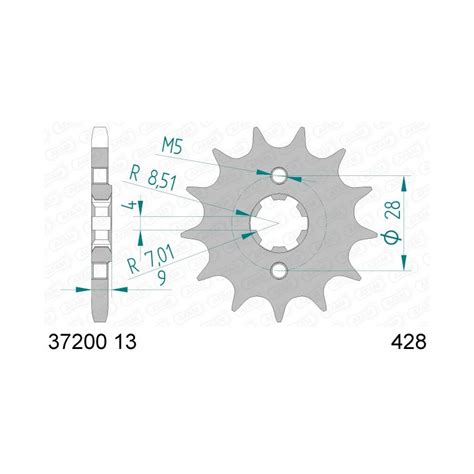 Acheter Pignon Afam Acier Type 37200 PAS 428 APRILIA RS4 125 12 13