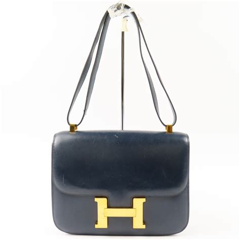 【やや傷や汚れあり】69342★1円スタート★hermes エルメス コンスタンス18 G金具 ヴィンテージ ショルダーバッグ ボックスカーフ