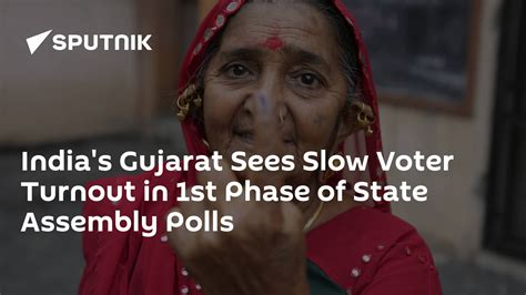 Indias Gujarat Sees Slow Voter Turnout In 1st Phase Of State Assembly