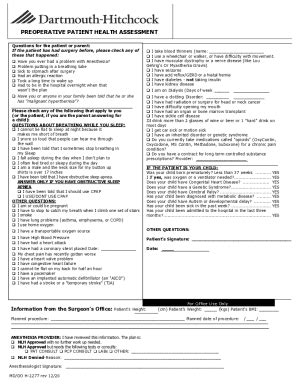 Fillable Online Coe Patient Assessment Form Pdf Fax Email Print