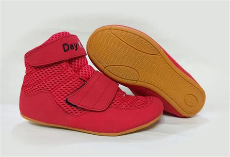 Wrestling Shoe For Kids Kick Boxing Shoes Child Size 30 35 Color Red ...