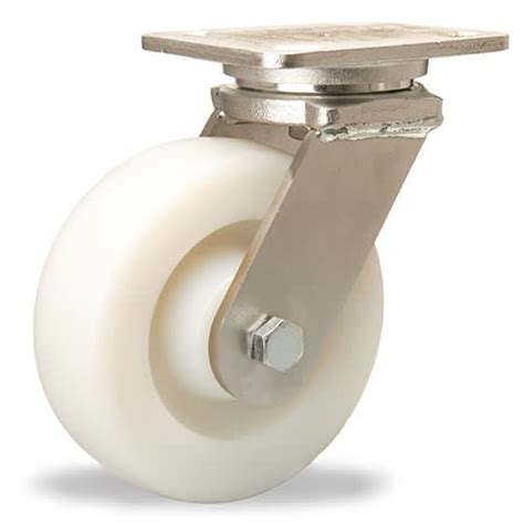 S WHS 6WNSB Hamilton Stainless Steel Swivel Caster 6 X 2 White