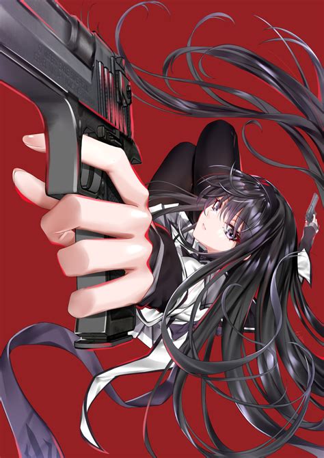 Safebooru 1girl Absurdres Aiming Akemi Homura Arisu Wangyunqiu