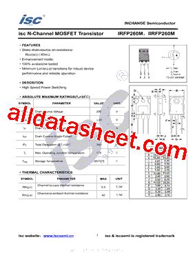 Irfp M Pdf Inchange Semiconductor Company Limited