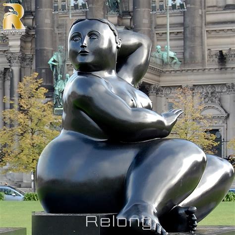 Famous Black Brass Fernando Botero Art Modern Statue Large Bronze Naked