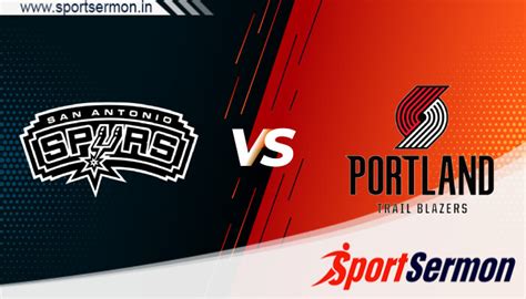 San Antonio Spurs Vs Portland Trail Blazers NBA 2023 24