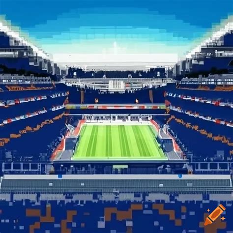 Pixel Art Of Santiago Bernab U Stadium On Craiyon