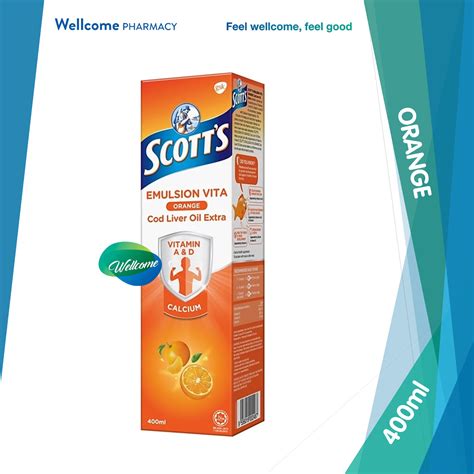 Scott S Emulsion Vita Cod Liver Oil Extra Orange Ml Wellcome