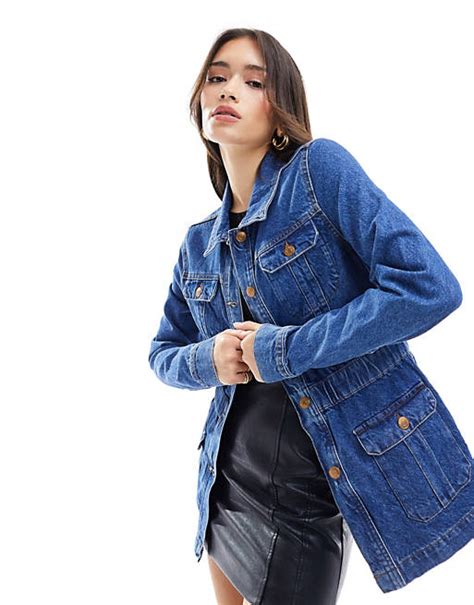 Nobodys Child Hatton Denim Safari Jacket In Blue Asos