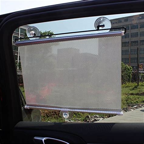 Silver Auto Retractable Car Curtain Front/Side Window Shade Windshield ...