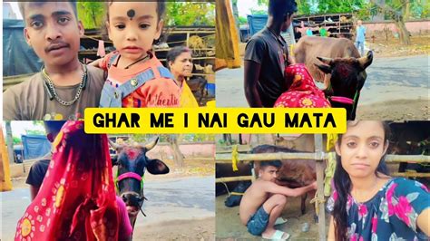 Ghar Me I Nai Gau Mata 🐮😊mummy Ki Gau Mata Ki Puja🙏anshu Vlogsvlog