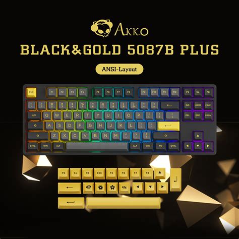 Akko 5087b Plus Black And Gold En