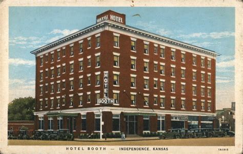 Hotel Booth Independence, KS Postcard