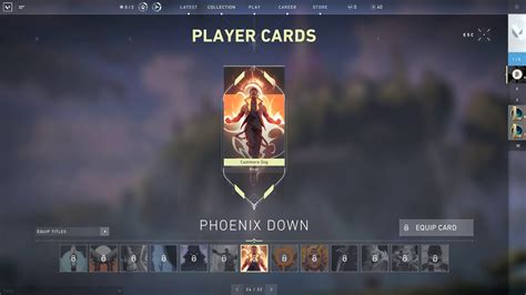 Phoenix Down Removed Player Card Showcase Valorant Closed Beta Youtube