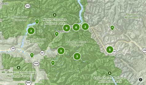 North Cascades National Park Trail Map