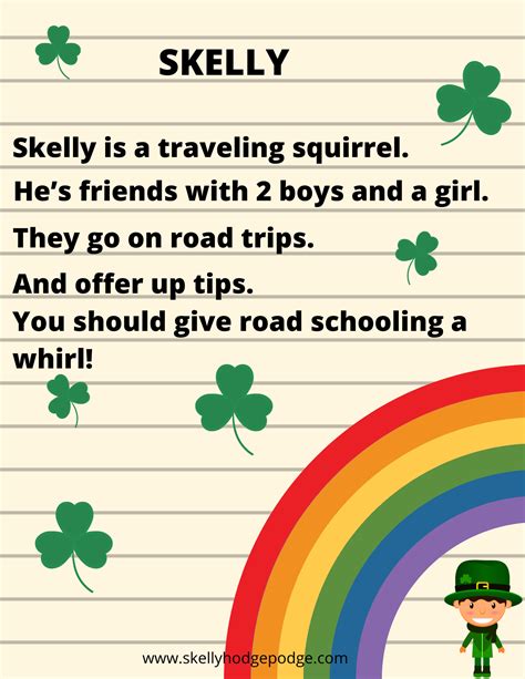 St. Patrick Day Limericks with Skelly Hodgepodge | Happy st patty's day, Inspired learning ...