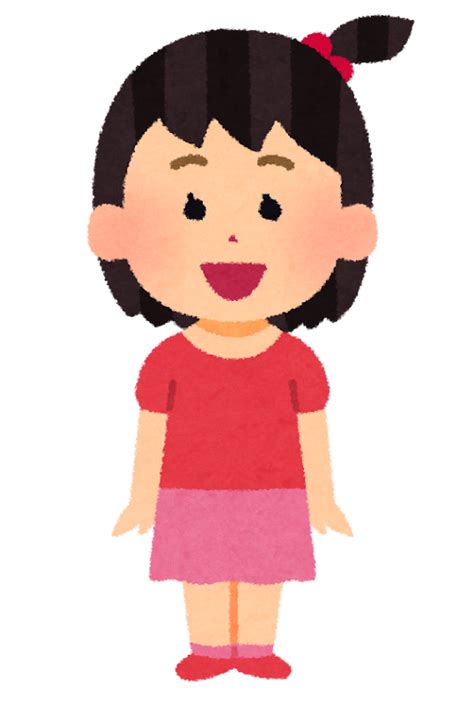 いろいろな角度から見た女の子のイラスト かわいいフリー素材集 いらすとや