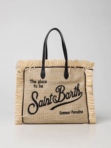 Mc Saint Barth Borse Tote Borsa Tote In Paglia Intrecciata Borse