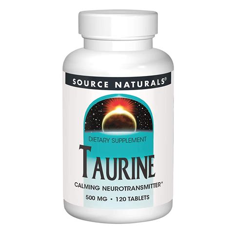 Source Naturals Taurine, 60 Tablets, 500 mg, Supports Heart Health ...