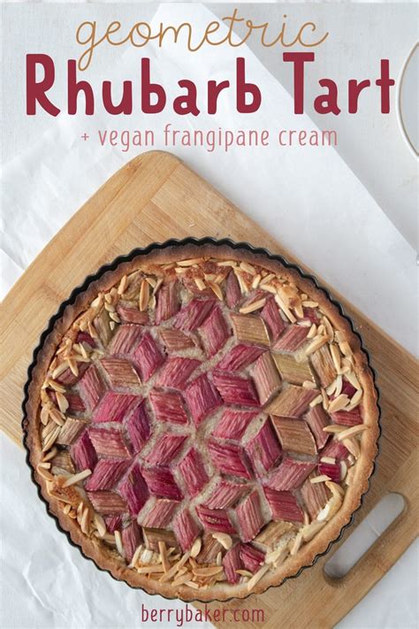 Amazing Vegan Frangipane And Geometric Rhubarb Tart