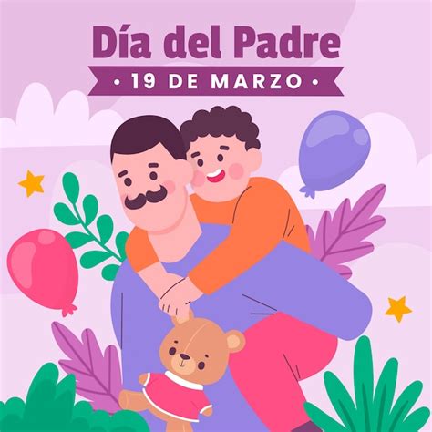 Ilustración Plana Para La Celebración Del Dia Del Padre Vector Premium