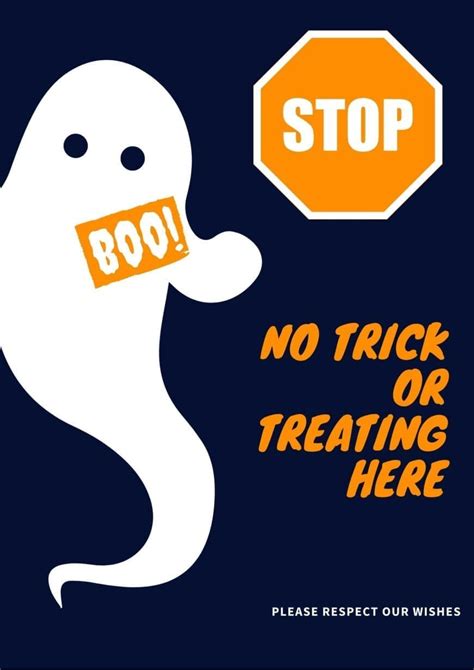 Free No Trick Or Treaters Signs To Print Keep Your Halloween Peaceful