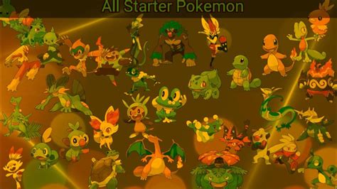 Starter Pokemon Generation 1 8 YouTube