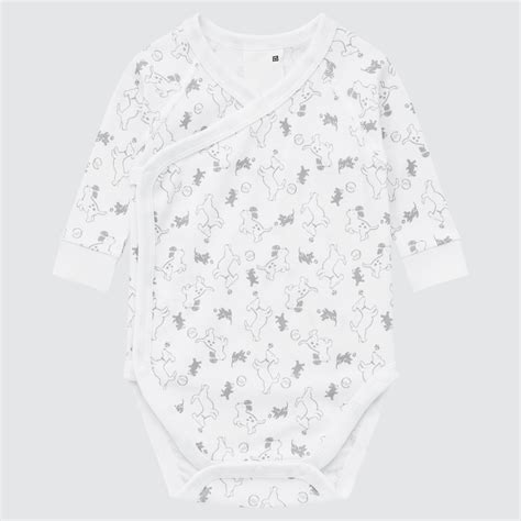 Joy Of Print Long Sleeve Bodysuit Open Frontdog Uniqlo Us