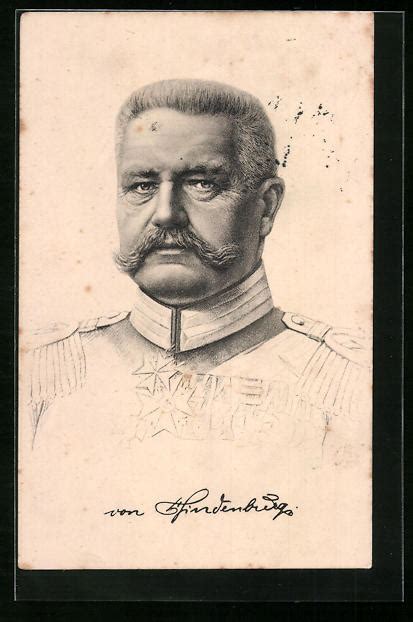 Ak Generalfeldmarschall Paul Von Hindenburg Im Portr T