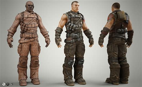 ArtStation - Bulletstorm, Ishi Sato low poly model.