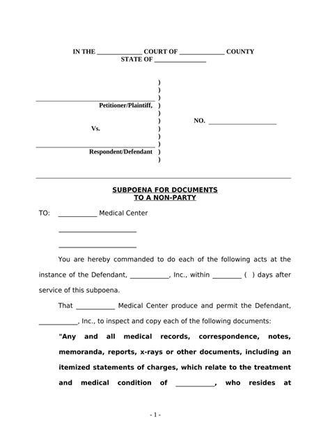 Subpoena Documents Form Complete With Ease Airslate Signnow