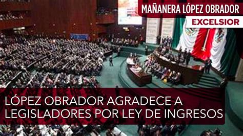 López Obrador agradece a legisladores por aprobar la Ley de Ingresos