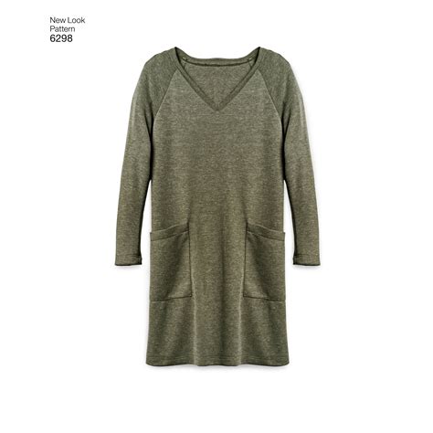sewing pattern  misses knit dress  neckline length
