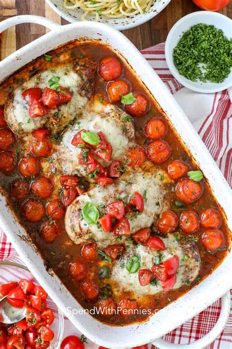 Baked Bruschetta Chicken Spend With Pennies