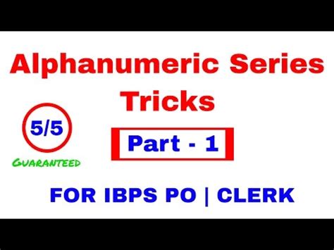 Alphanumeric Series Practice Questions Video Lecture Mathematical