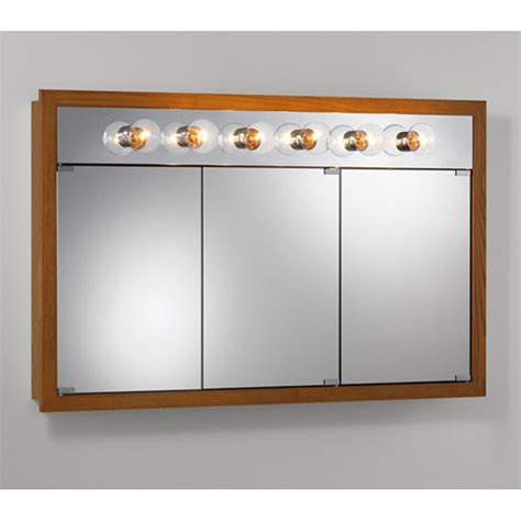 Jensen Medicine Cabinet Granville Tri-View 6-Light 48W x 30H in ...