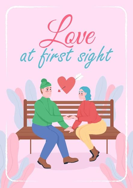 Premium Vector Dating Poster Flat Vector Template Romantic