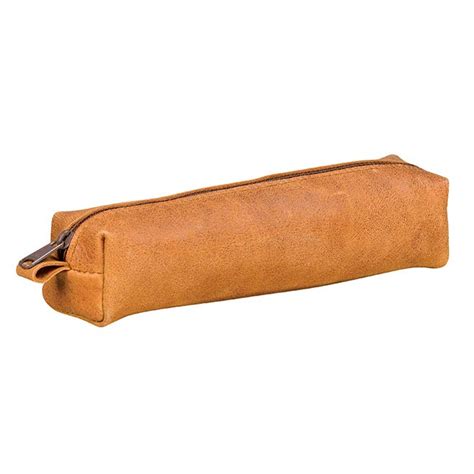 Trousse Cuir Rectangulaire Vintage Beige Chez Rentreediscount