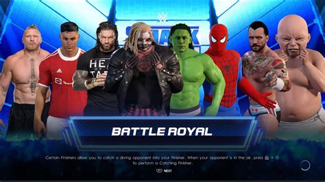 WWE 2K24 30 Man Royal Rumble Match PS5 Spiderman John Cena Roman