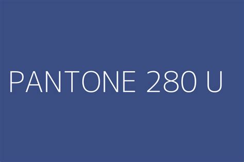 Pantone 280 U Color Hex Code