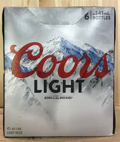 Coors Light 6 Pack Bottles 6 X 341ml