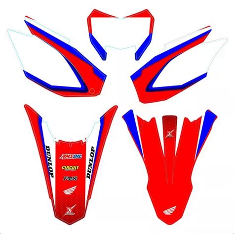 Kit Adesivos Crf 250f Motocross 020mm Sem Tanque Frete Grátis