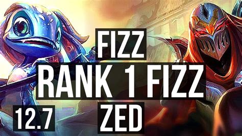 Fizz Vs Zed Mid Rank 1 Fizz 601 300 Games Dominating Na