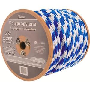 Rope King 5 8 In X 140 Ft Solid Braided Poly Rope Blue And Red SBP