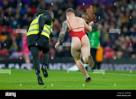 Manchester UK 18th Nov 2022 A Streaker During The 2021 Rugby League