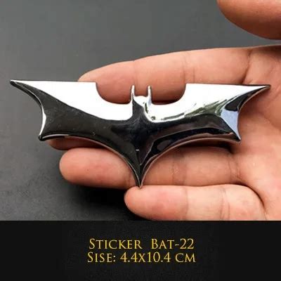 3D Car Stickers Cool Metal Bat Auto Logo Car Styling Metal Bat Badge 1