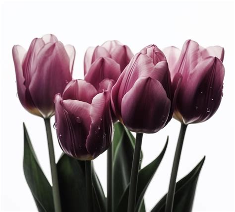 Premium AI Image A Bunch Of Purple Tulips With The Word Tulips On The