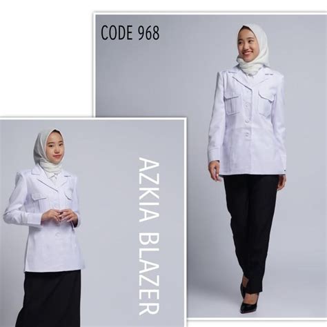 Jual Seragam Blazer Kerja Wanita Putih Pppkseragam Kerja Pns Wanita