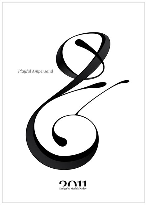 Playful Ampersand Experimental Typography Moshik Nadav Ampersand