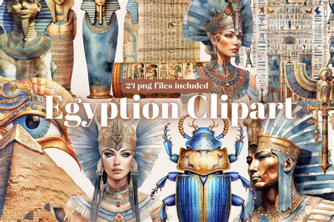 Watercolor Fantasy Ancient Egypt Clipart Gr Fico Por Thewilddaisy